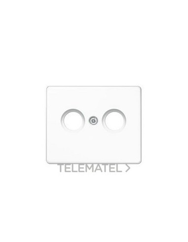 PLACA PARA ENCHUFE TV-FM BLANCO ALPINO