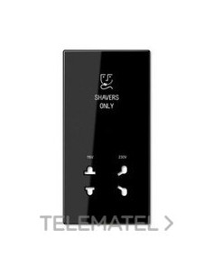 PLACA PARA BASE ENCHUFE AFEITAR NEGRO