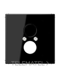 PLACA PARA 2 TOMAS ALTAVOZ NEGRO