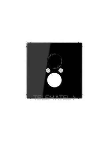 PLACA PARA 2 TOMAS ALTAVOZ NEGRO