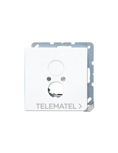 PLACA PARA 2 TOMAS ALTAVOZ GRIS CLARO