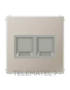 PLACA MODULAR JACK WE 2 TOMAS LS ACERO