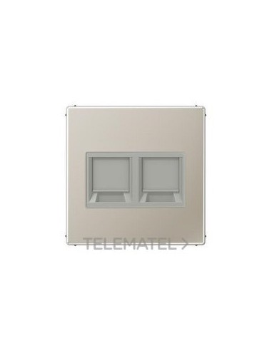 PLACA MODULAR JACK WE 2 TOMAS LS ACERO