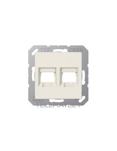 PLACA MODULAR JACK 2 TOMAS AT&T A BLANCO