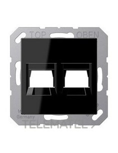 PLACA MODULAR JACK 2 TOMAS A NEGRO