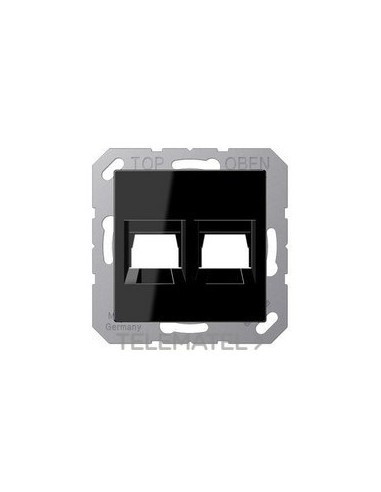 PLACA MODULAR JACK 2 TOMAS A NEGRO