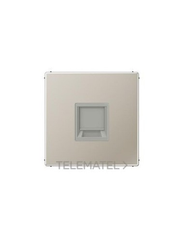 PLACA MODULAR JACK 1 TOMA LS ACERO