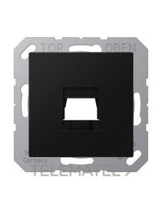 PLACA MODULAR JACK 1 TOMA A NEGRO MATE