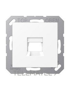 PLACA MODULAR JACK 1 TOMA A BLANCO MATE