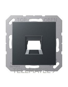 PLACA MODULAR JACK 1 TOMA A ANTRACITA