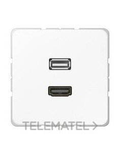 PLACA HDMI/USB BLANCO ALPINO