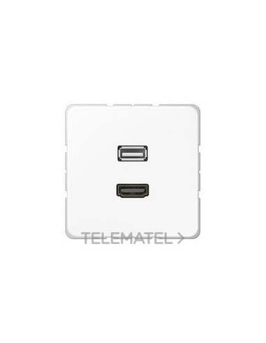 PLACA HDMI/USB BLANCO ALPINO