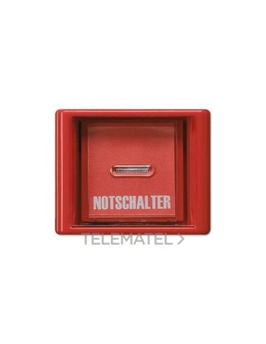 PLACA CON TAPA CRISTAL AS ROJO