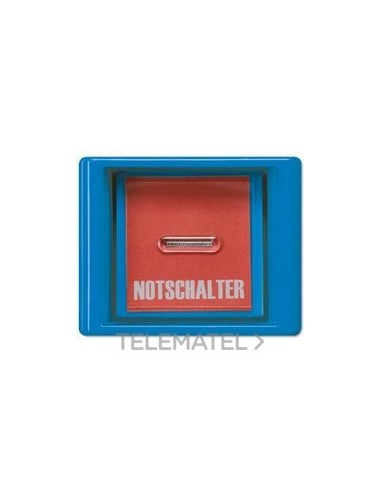 PLACA CON TAPA CRISTAL AS AZUL