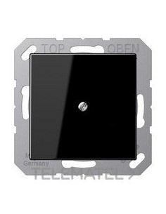 PLACA CON SALIDA CABLE A NEGRO MATE