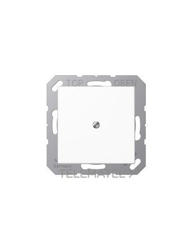 PLACA CON SALIDA CABLE A BLANCO ALPINO