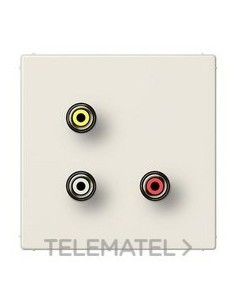 PLACA CINCH AUDIO(RCA)/VÍDEO BM P/LS