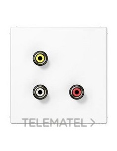 PLACA CINCH AUDIO(RCA)/VÍDEO BL ALP.P/LS