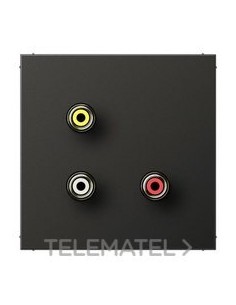 PLACA CINCH AUDIO(RCA)/VÍDEO Al LAC.P/LS