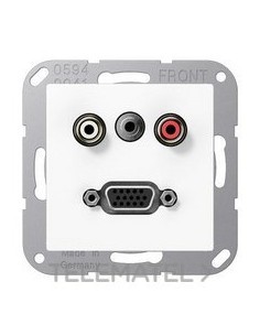 PL.CINCH AUDIO(RCA)/JACK 3,5mm/VGA BL