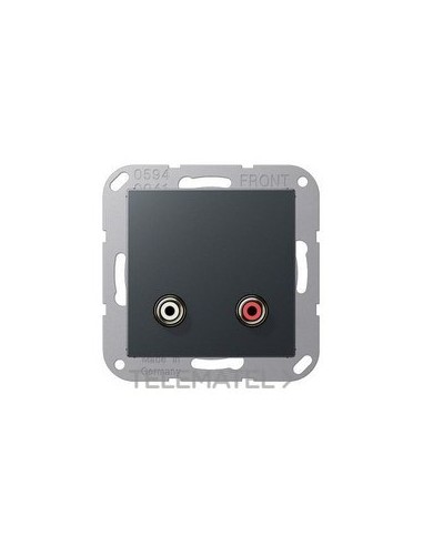 PLACA CINCH AUDIO (RCA) ANTRACITA MATE