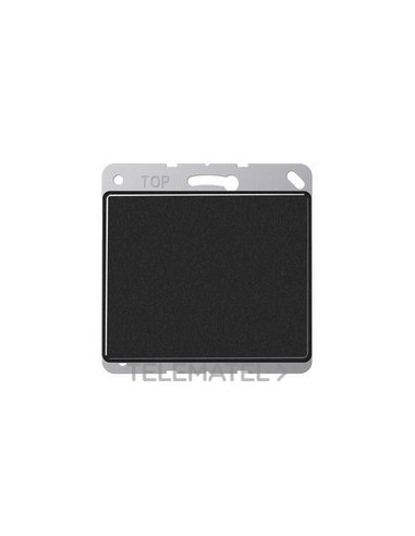 PLACA CIEGA ANILLO METÁLICO NEGRO