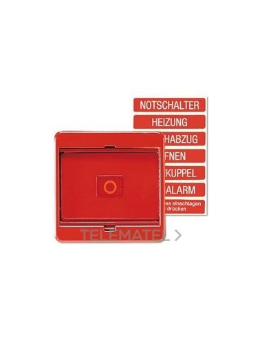 PLACA CENTRAL CON CRISTAL ROJO