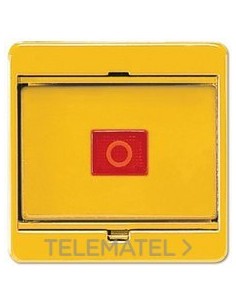 PLACA CENTRAL CON CRISTAL AMARILLO