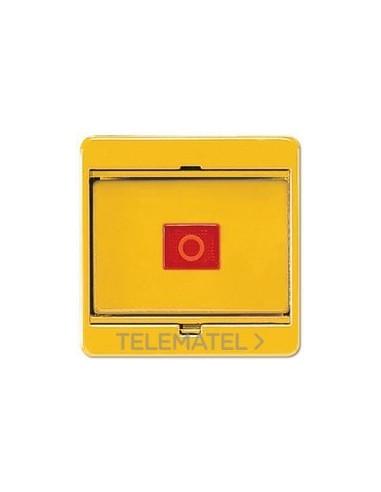 PLACA CENTRAL CON CRISTAL AMARILLO