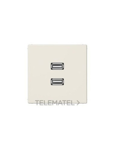 PLACA 2xUSB BLANCO MARFIL PARA SERIE LS