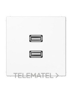 PLACA 2xUSB BLANCO ALPINO PARA SERIE LS