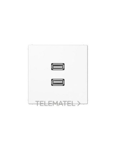 PLACA 2xUSB BLANCO ALPINO PARA SERIE LS
