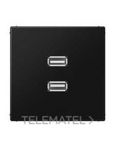 PLACA 2xUSB NEGRO PARA SERIE LS