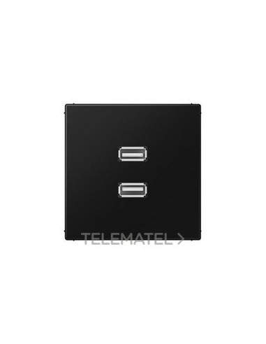 PLACA 2xUSB NEGRO PARA SERIE LS