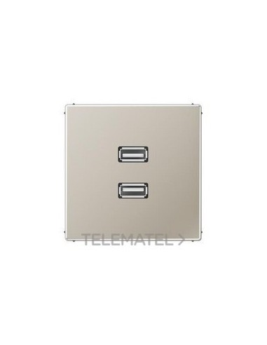 PLACA 2xUSB ACERO PARA SERIE LS