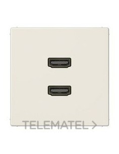 PLACA 2xHDMI BLANCO MARFIL PARA SERIE LS