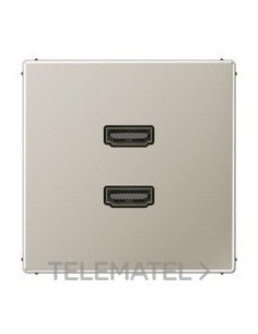 PLACA 2xHDMI ACERO PARA SERIE LS