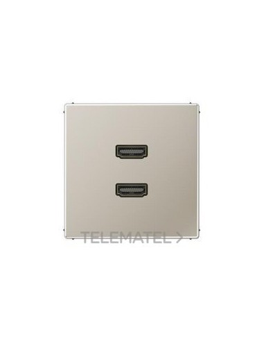 PLACA 2xHDMI ACERO PARA SERIE LS