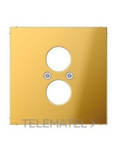 PLACA 2 TOMAS HASTA Ø18,5mm LS DORADO
