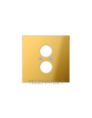 PLACA 2 TOMAS HASTA Ø18,5mm LS DORADO