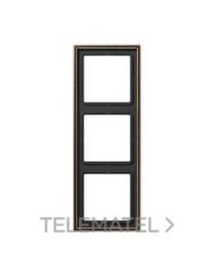 MARCO TRIPLE ACERO LATÓN ANTIK