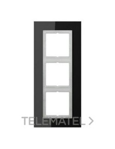 MARCO EMBELLECEDOR TRIPLE LS PLUS NEGRO