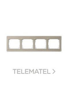 MARCO CUÁDRUPLE HORIZONTAL BRONCE-ORO