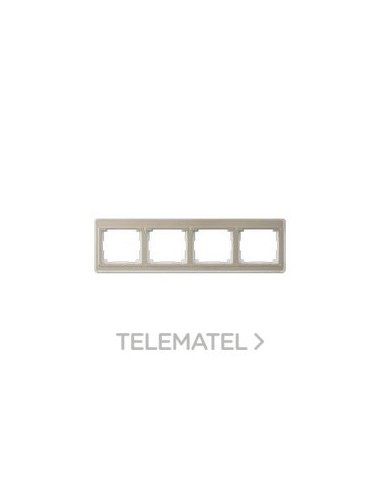 MARCO CUÁDRUPLE HORIZONTAL BRONCE-ORO