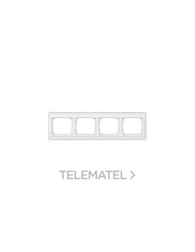 MARCO CUÁDRUPLE HORIZONTAL BLANCO ALPINO