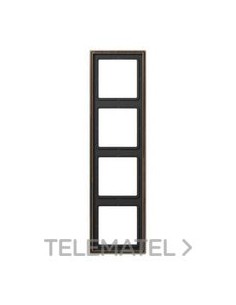 MARCO CUÁDRUPLE ACERO LATÓN ANTIK