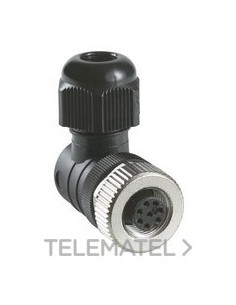 CONECTOR M12 HEMBRA ACODADO 8 POLOS