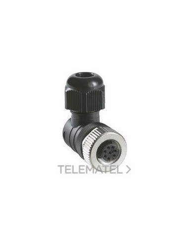 CONECTOR M12 HEMBRA ACODADO 8 POLOS