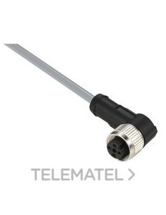 CONECTOR CABLE PVC HEMBRA M12 5pin 90o