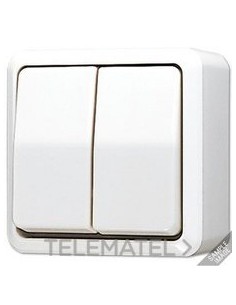 INTERRUPTOR DBL.SUPF.AP600 BL